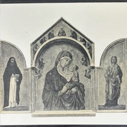 Duccio di Buoninsegna TRIPTYCH Fine Art Print 1908 Vintage Original Antique Boston, MA Printed Collectible ITALY ITALIAN PAINTER Ephemera