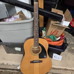 Epiphone AJ 1 NA Jumbo Acoustic Electric Guitar By Gibson With Case