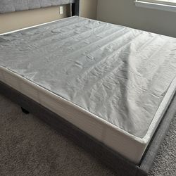 King size bed frame w/Mattress and box spring