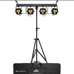 Pair Of Chauvet 4bar LED Rgb W/ Stands 