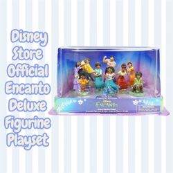 Disney Store Official Deluxe Encanto Figurine Playset, 9 Pc, Detailed Figures Including Mirabel, Dolores, Camilo, Bruno, Antonio, Luisa, Isabela, Juli