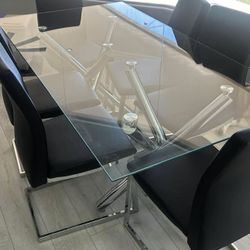 BLACK/CHROME Dining Room SET 🖤🤍🤍🖤