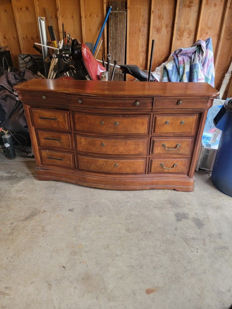 Antique Dresser With Mirror 