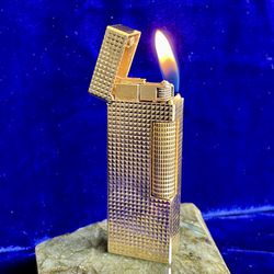 Vintage Working Gold Dunhill Lighter Mint Condition 1 Year Warranty 