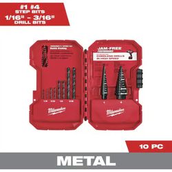 Milwaukee Black Oxide Step Drill Bit Set (10-Piece
