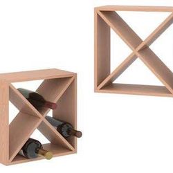 2 x Assembled New 24 Bottle Wine Rack Holder Cellar Cube Bar Storage Kitchen Decor Wood Display