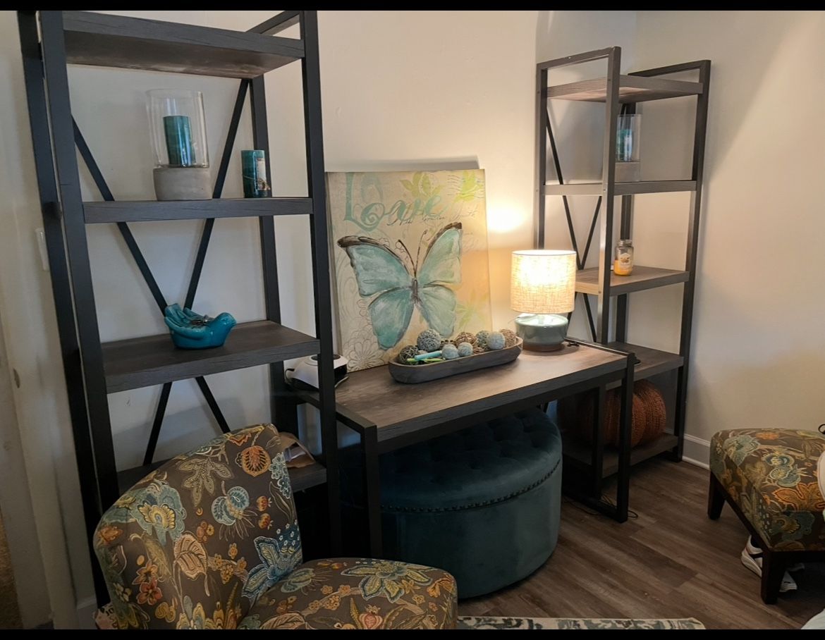 Charcoal Colored Desk Unit