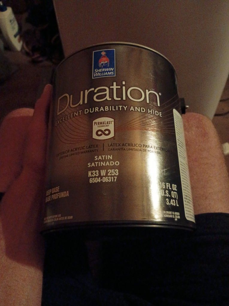 Sherwin Williams. Duration Durability And Hide Satin Exterior Latex