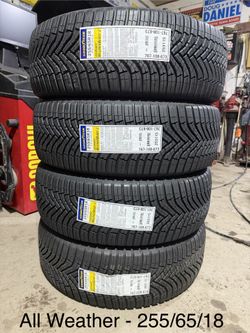 (4) - 255/65/18 Goodyear WeatherReady 2 All Weather Tires