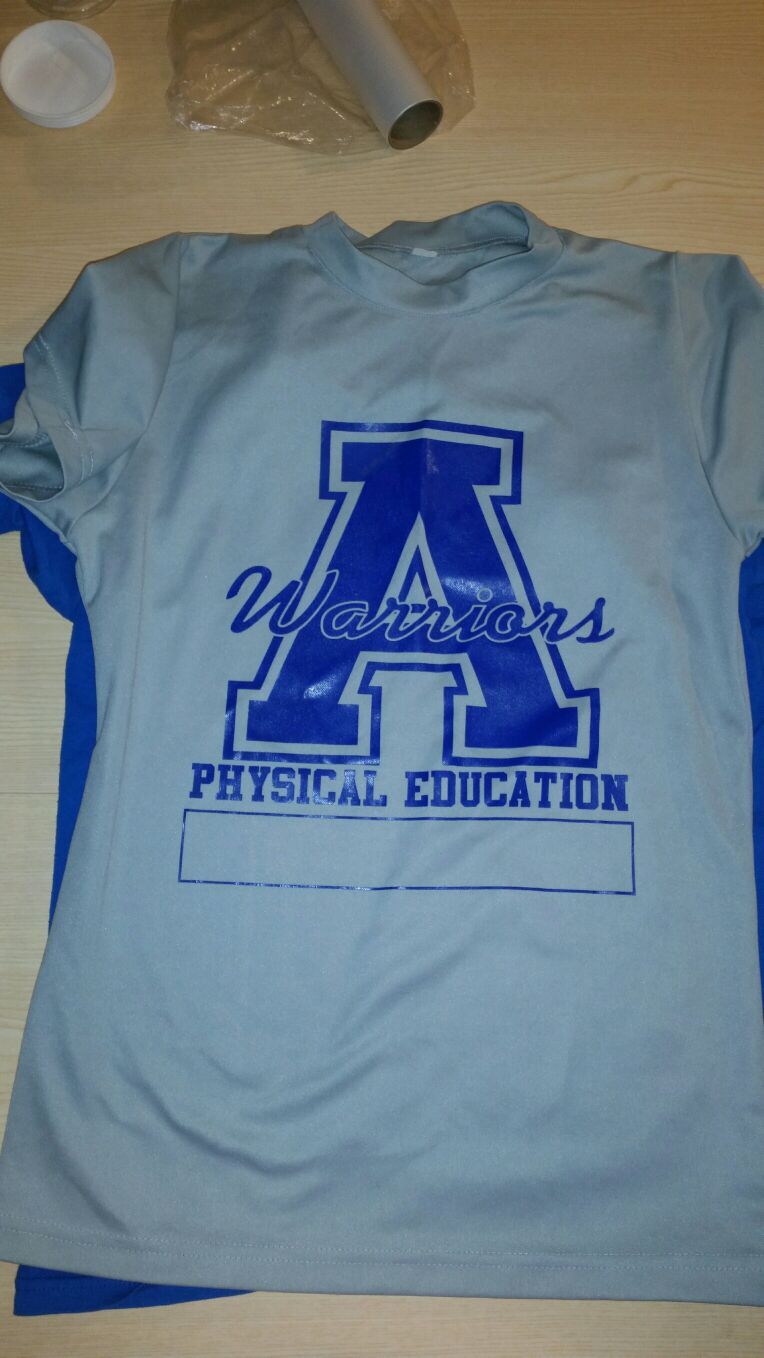 School uniform shirts call Adams Middle School
