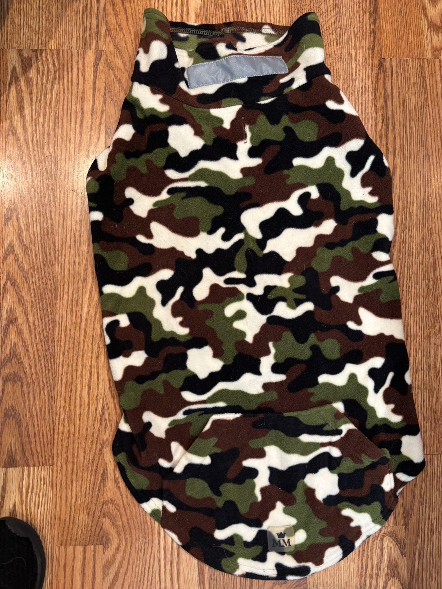 Dog fleece coat. Camouflage fleece jacket for dog. Reflective in neck. Dog sweater. Large