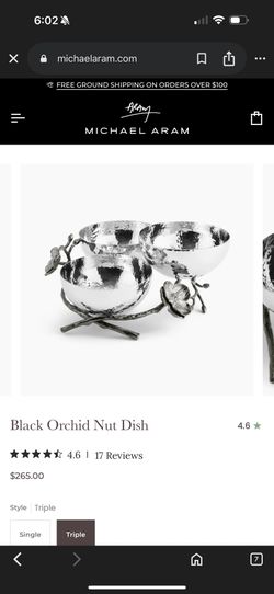 Michael Aram Black Orchid Nut Dish