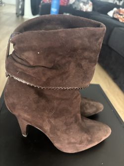 Via Spiga Brown Suede High Heel Boots Size 7