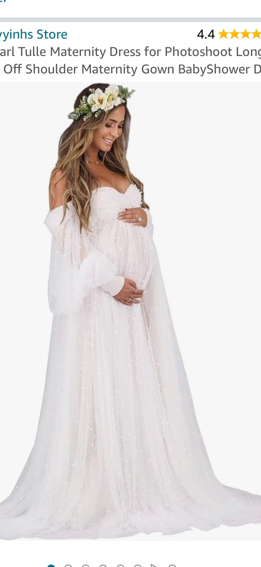 Pregnancy Dress Size 12-14 White 