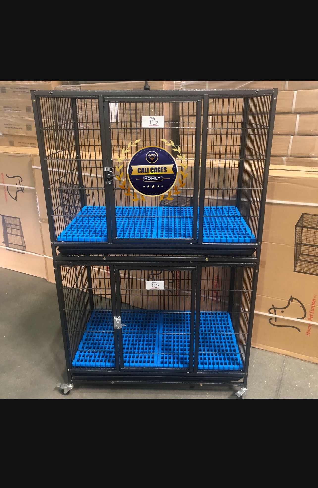 Homey Pet Station 37 Inch Dog Crate Drop Cage For Puppies Homey
