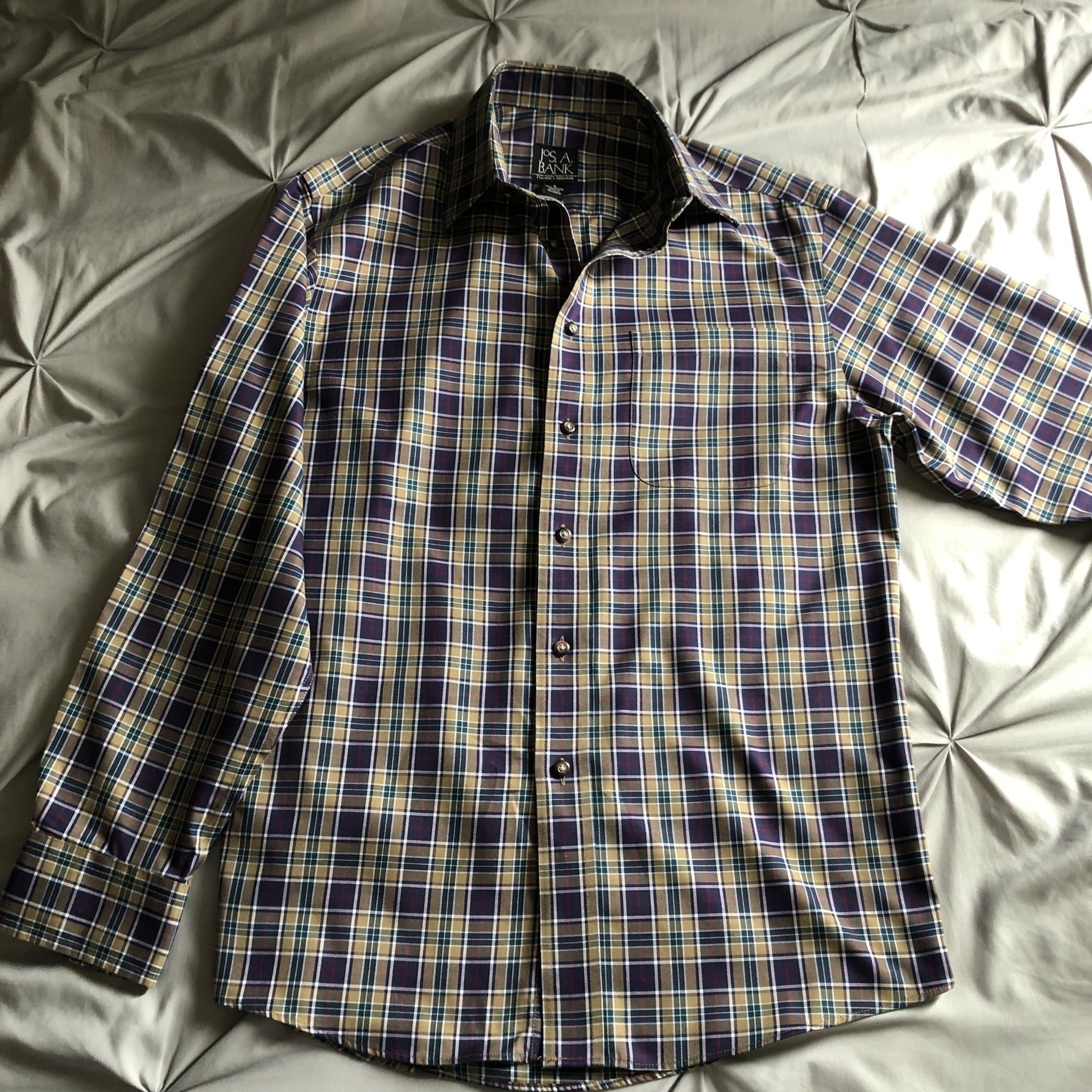 Jos. A Bank Mens Long Sleeve Button Up-Used