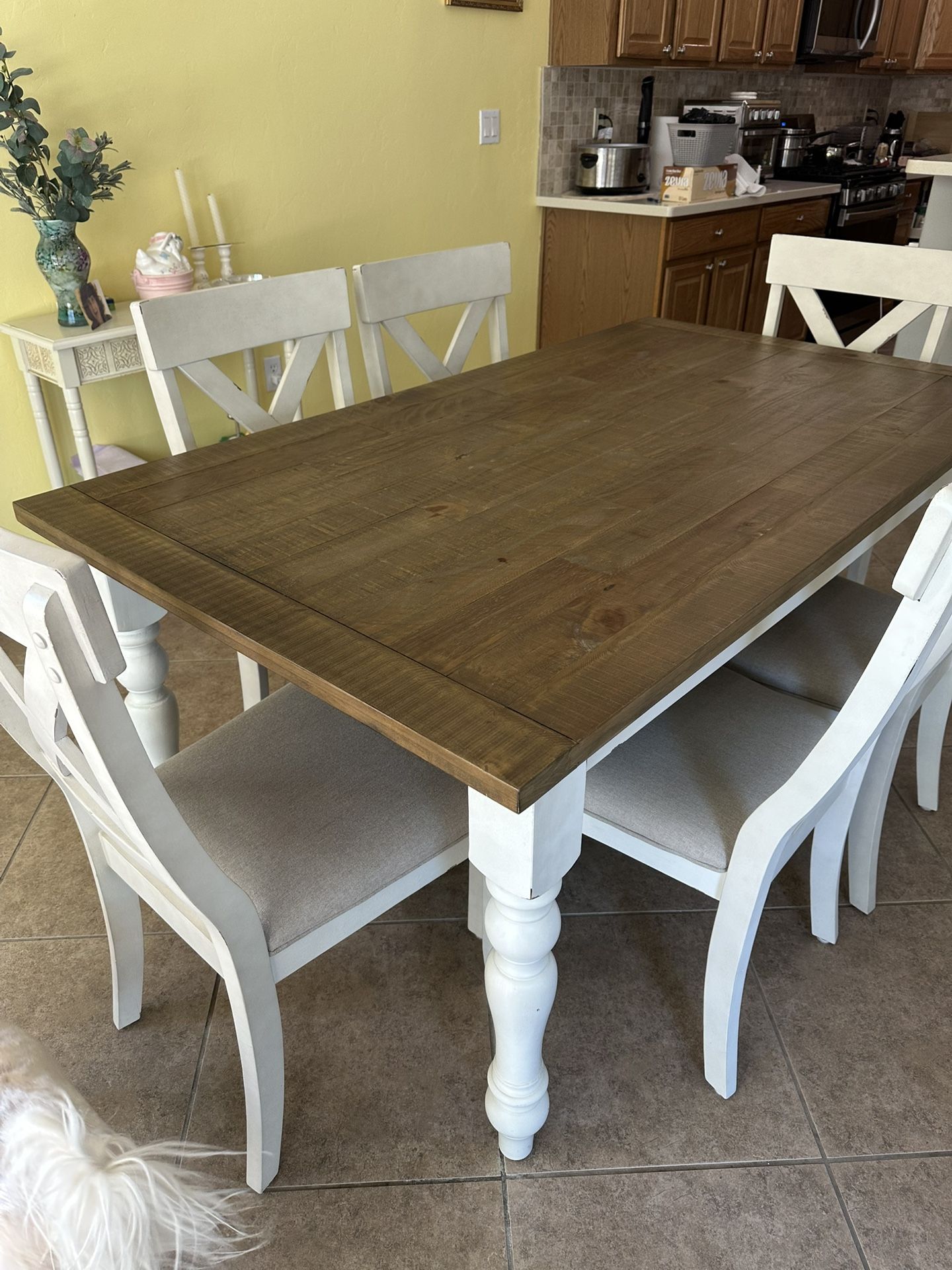 Country Looking 6 Wood Table