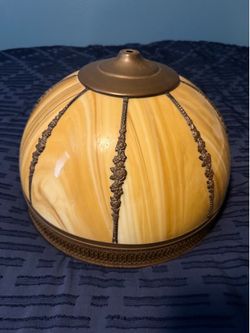 Antique slag lamp shade