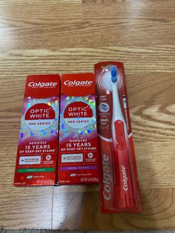 2 Colgate Pro Series Toothpastes with 1 Battery Toothbrush