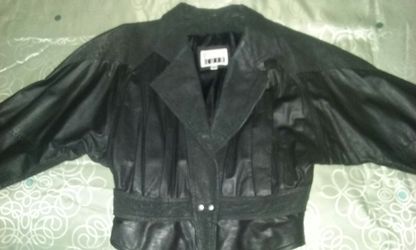 Leather & Suede crop jacket