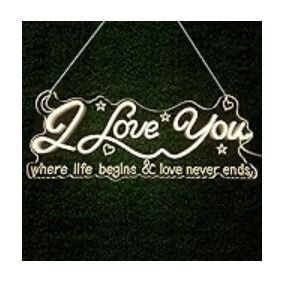 Neon Sign - LED Neon Lights, I Love You Neon Signs for Wall Decor, Used for Neon Signs for Bedroom Wedding Birthdayl