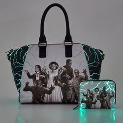 Loungefly Universal Monsters “GLOW IN THE DARK “ Satchel Bag ONLY !! (Price Is Firm) Wallet In Profile 