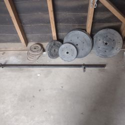  Weights With Bar( Not Olympic )