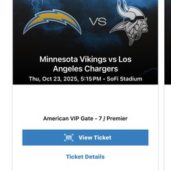 Minnesota Vikings vs. LA Chargers - October 23 @ 5:15