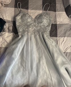 silver dress