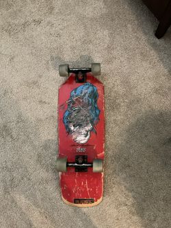 It’s been cut on the front to become a carver board I think it’s pretty cool but I don’t skate anymore!