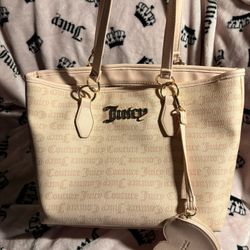 Juicy Couture Pink Tote bag with heart coin purse
