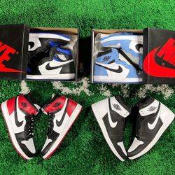 Jordan 1 Retro High RE2PECT, Bred, University blue, Royal Toe