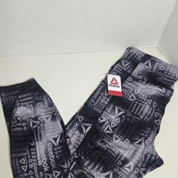 Reebok Print Everyday Pocket Active Leggings Womens Small 