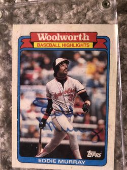 Signed Eddie Murray collector baseball card