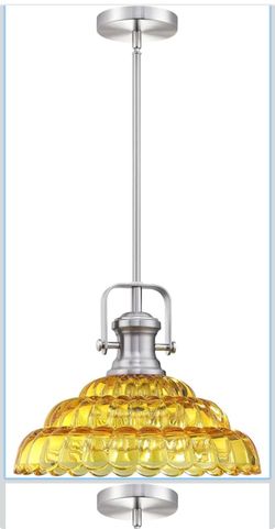 Yellow Glass Light Fixture
