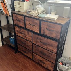 Faux wood dresser