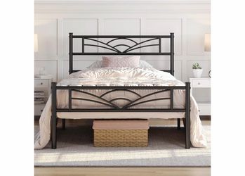 Queen 12 inch mattress and metal Frame