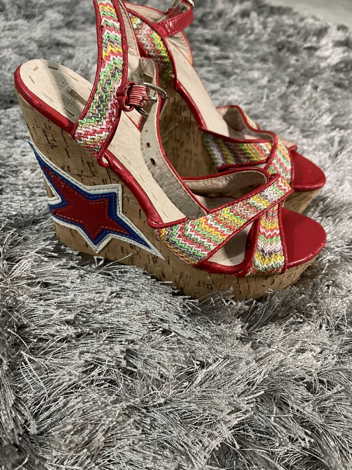 Star Wedged Heels