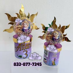 Rapunzel Party favors Pringles Shaker 