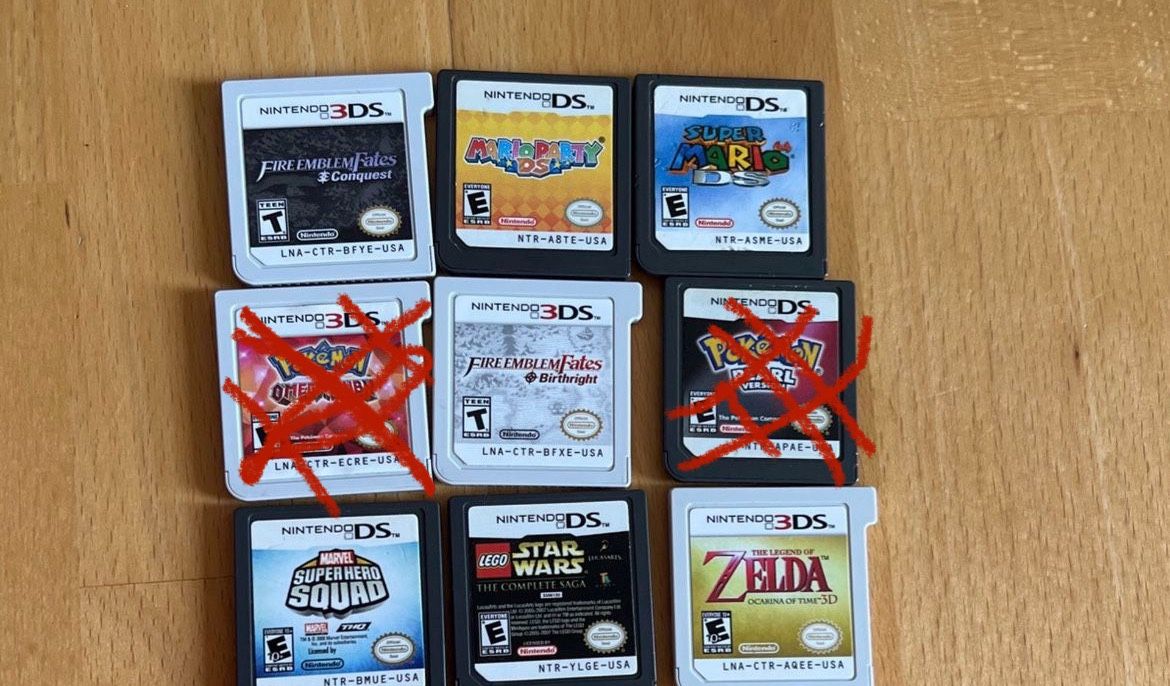 Nintendo 3DS and DS games- Read Description- Pokémon, Zelda, Super Mario, Fire Emblem, Star Wars, Marvel- Sold Individually Or Together 