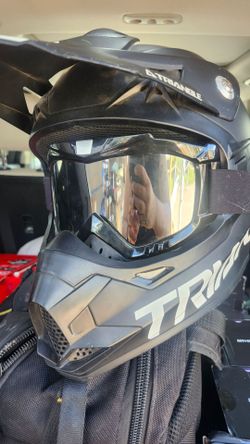 Triangle Motocross Helmet with Goggles