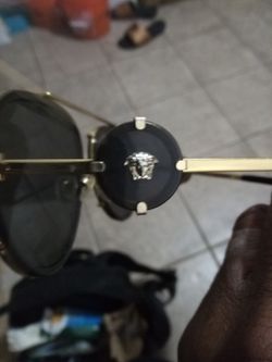 Versace sunglasses black and gold