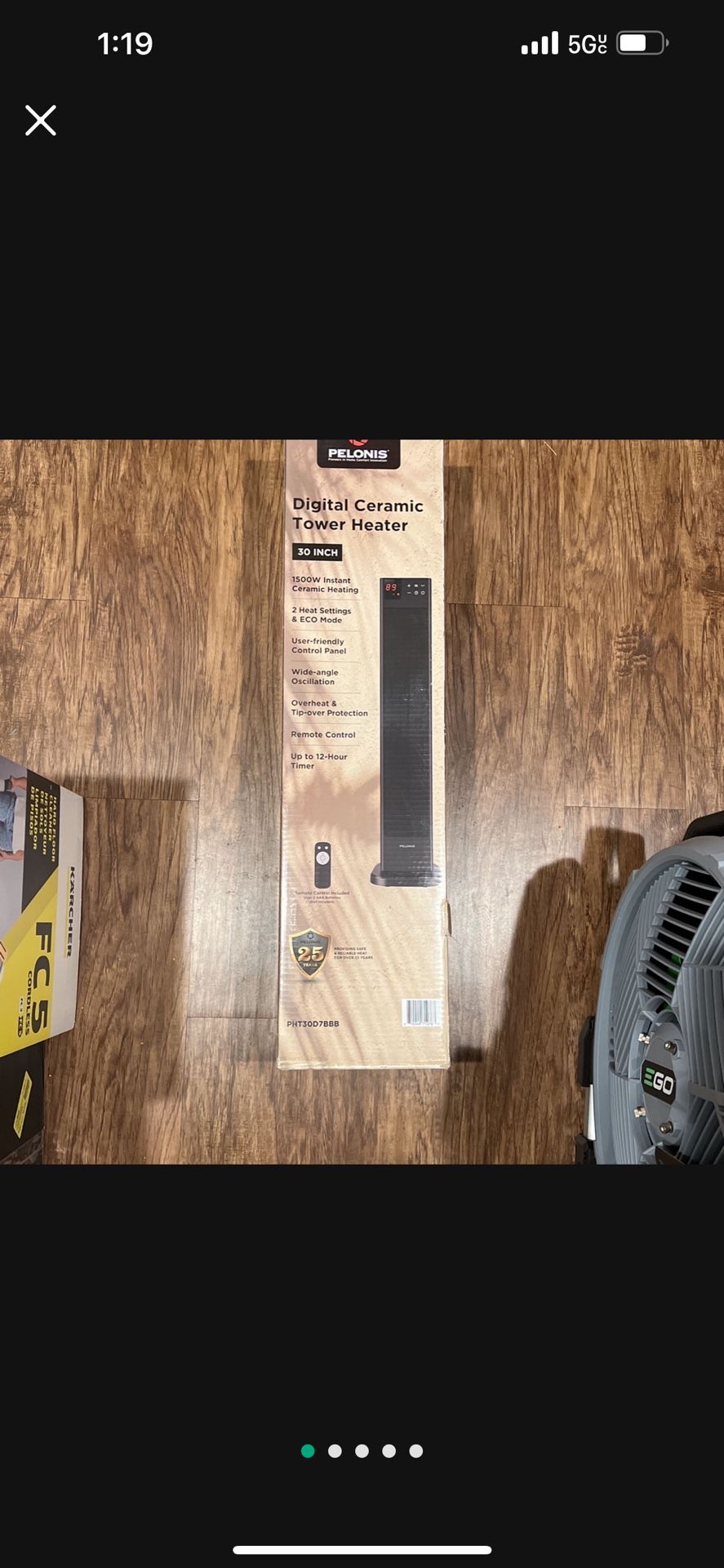 Pelonis 30 in. 1500-Watt Digital Tower Ceramic Heater BRAND NEW WE HAVE COUPLE FOR SALE 