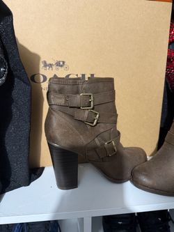 Brown booties (NOT COACH)