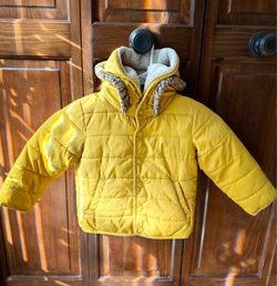 Baby Boden 2-3Y jacket with fleece lining yellow lion boys