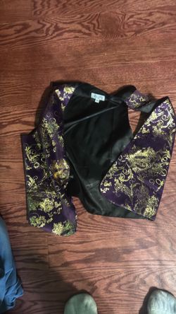 Purple and gold vest