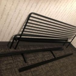 King Size Bed Frame With Wooden Slats 