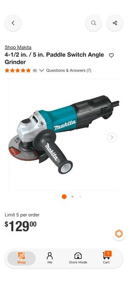Makita. Paddle Switch Angle Grinder