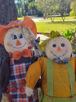 Fall Scarecrow Decorations Set of Two