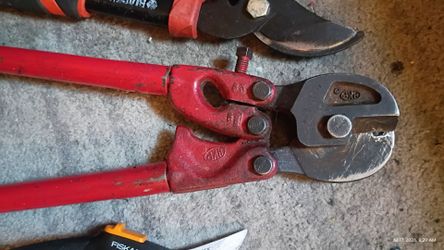 20" Bolt Cutters + Fiskars Pruning Scissors + Black & Decker Pruning Shears TAKE ALL!